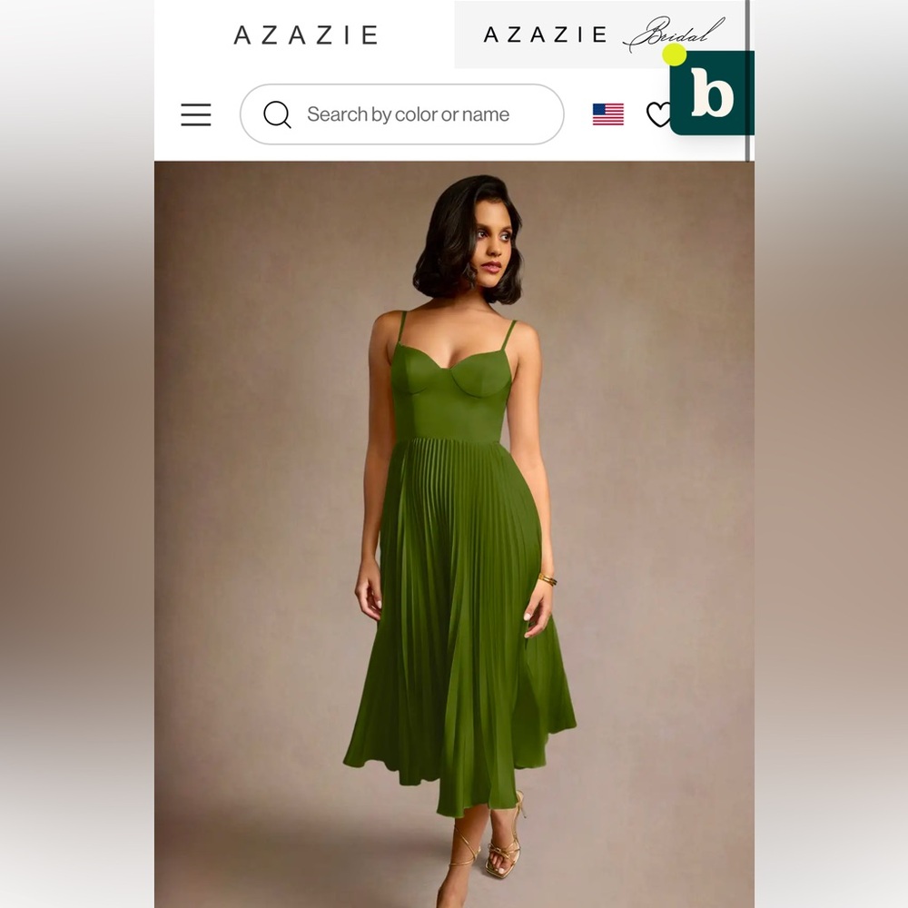 Azazie Atelier Emma dress in Olive Green, size 4 - New with tags! NWT